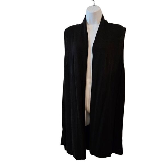 Banana Republic Black Sweater Vest sz M/L oversized up to 1X - Picture 1 of 8